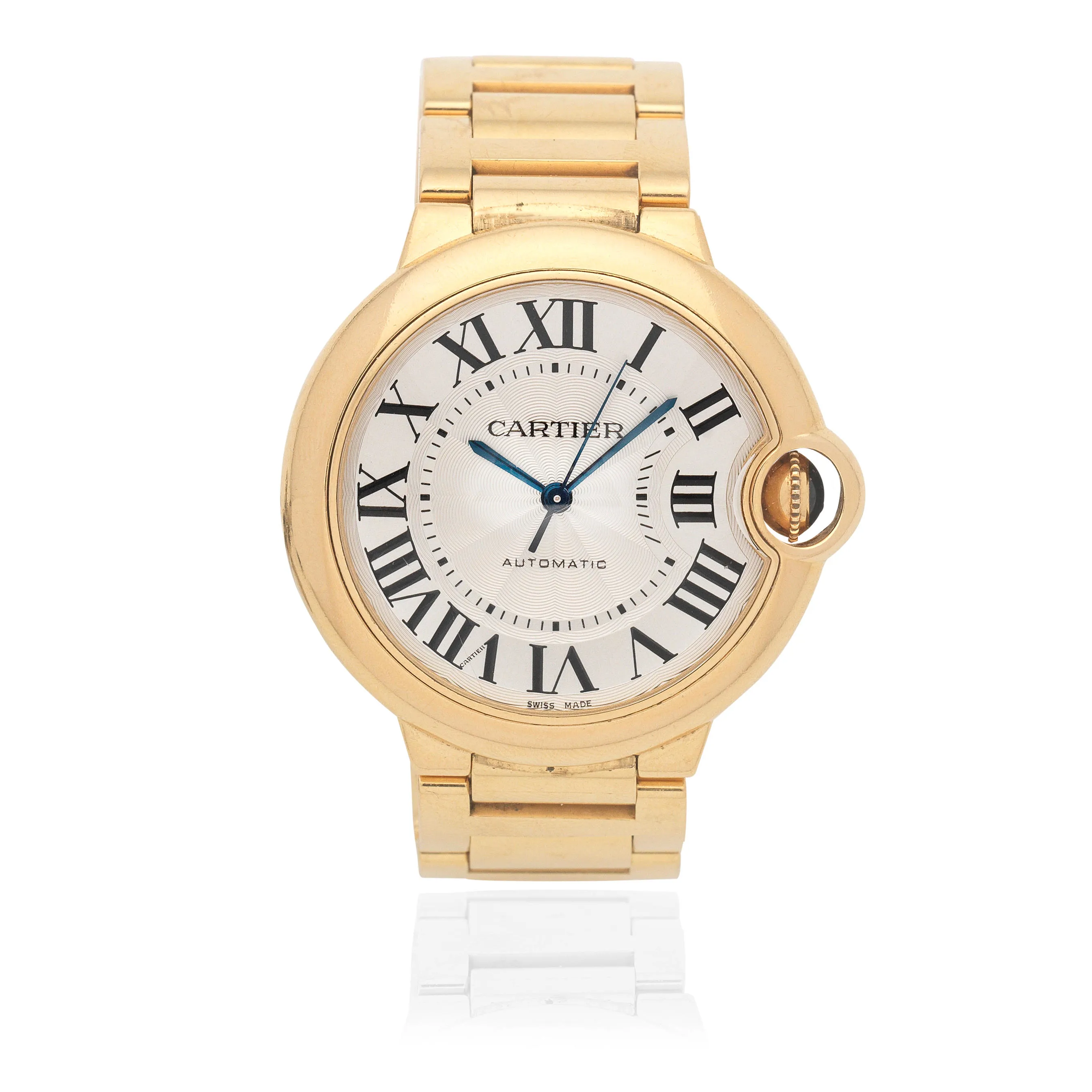 Cartier Ballon Bleu 3002 36mm Yellow gold Guilloché