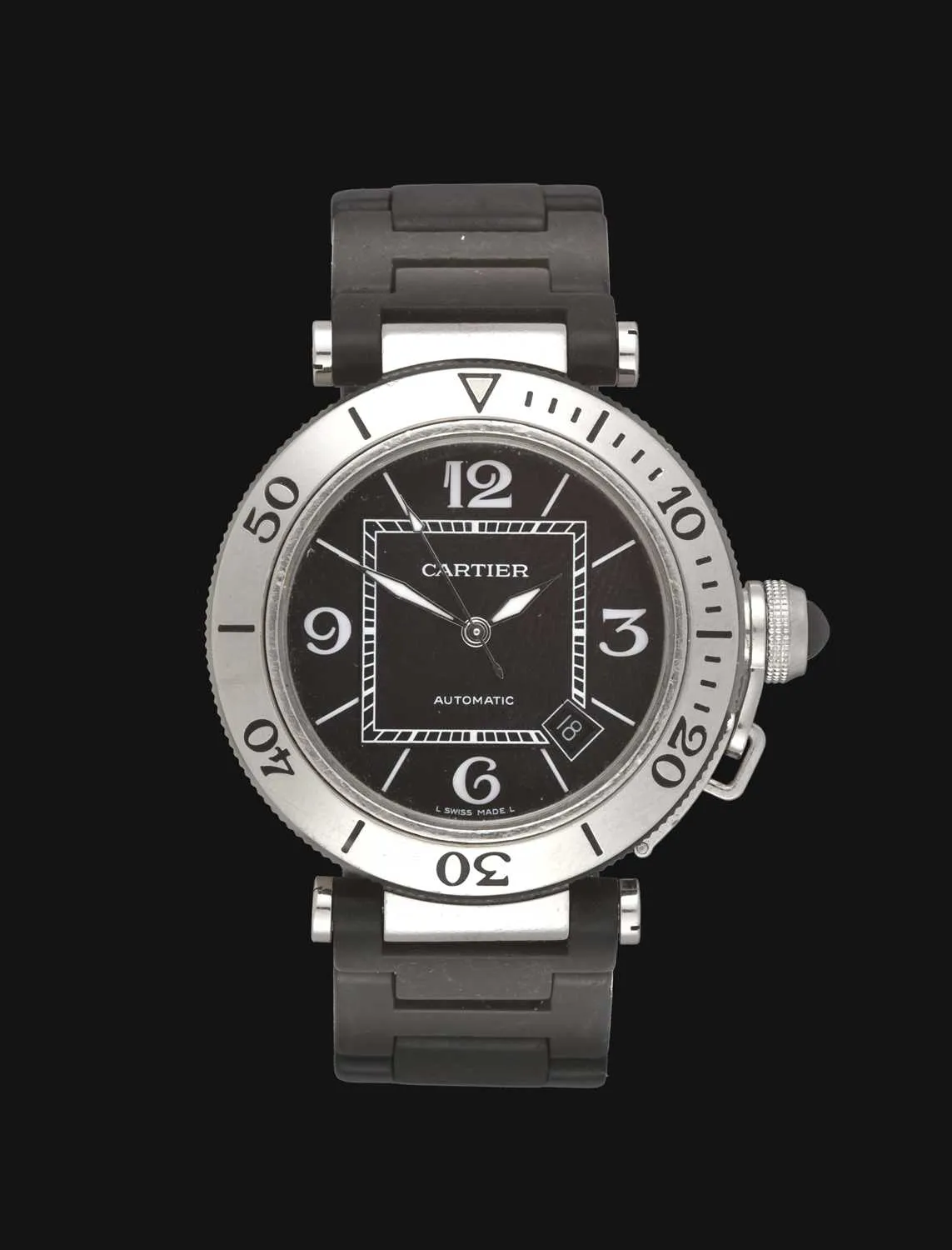 Cartier Pasha 2790 40mm Stainless steel Black