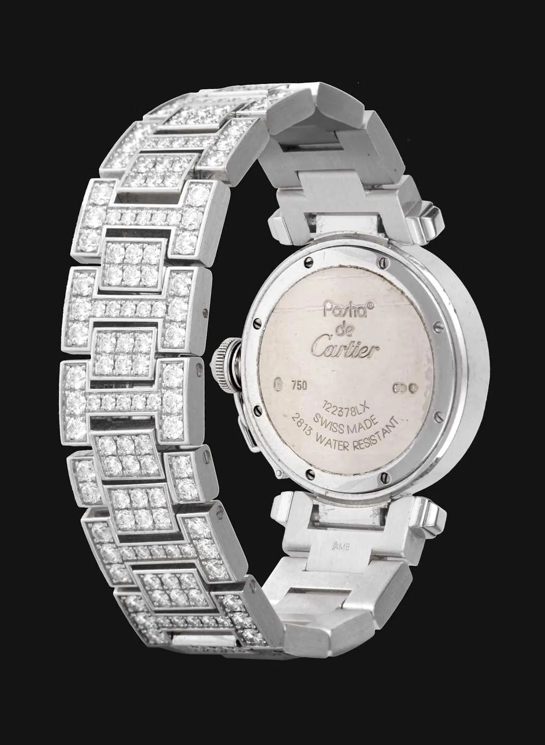 Cartier Pasha 2813 32mm White gold and diamond-set Silver 1