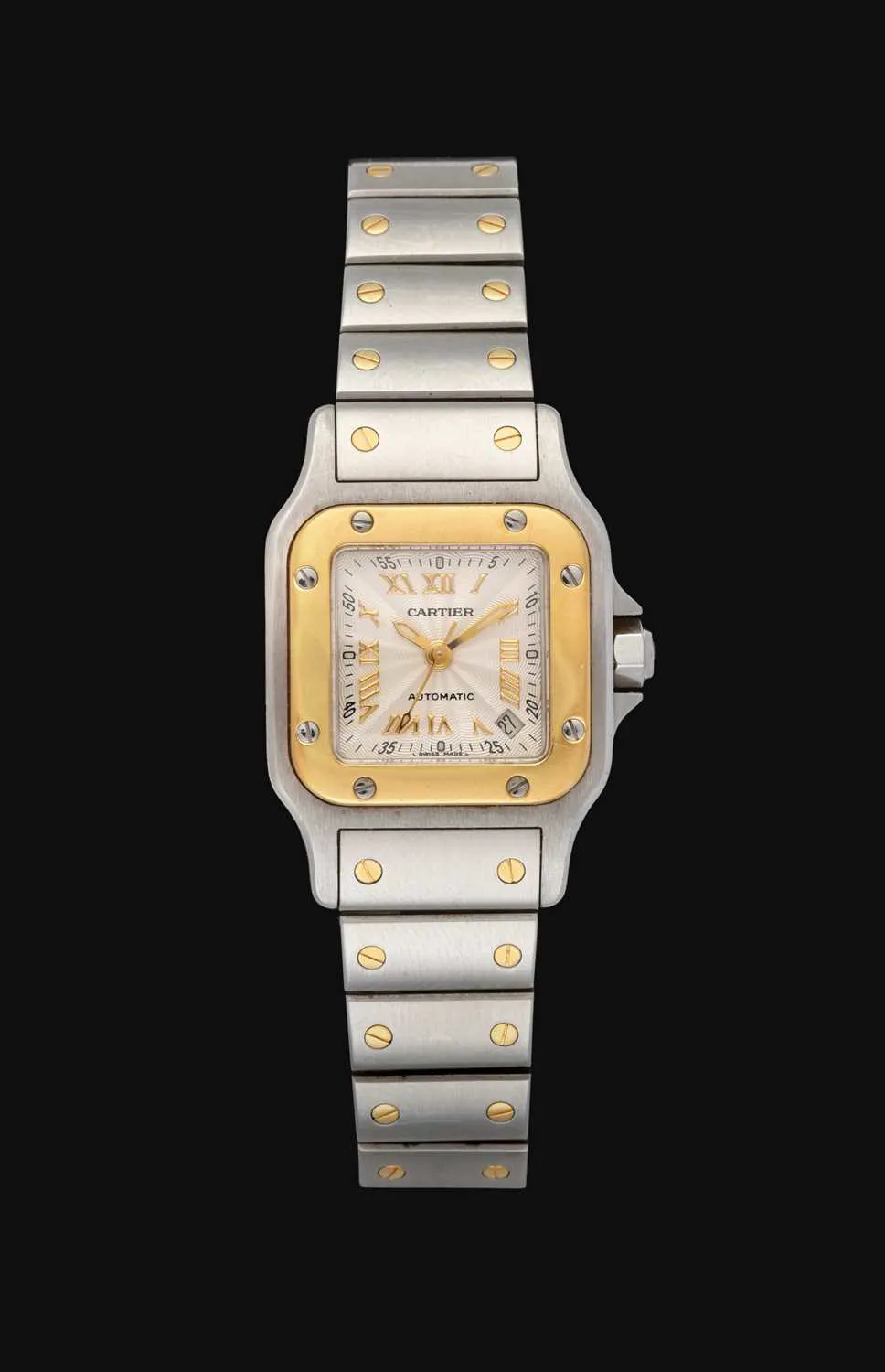 Cartier Santos 2423 24mm Yellow gold and Stainless steel Silver