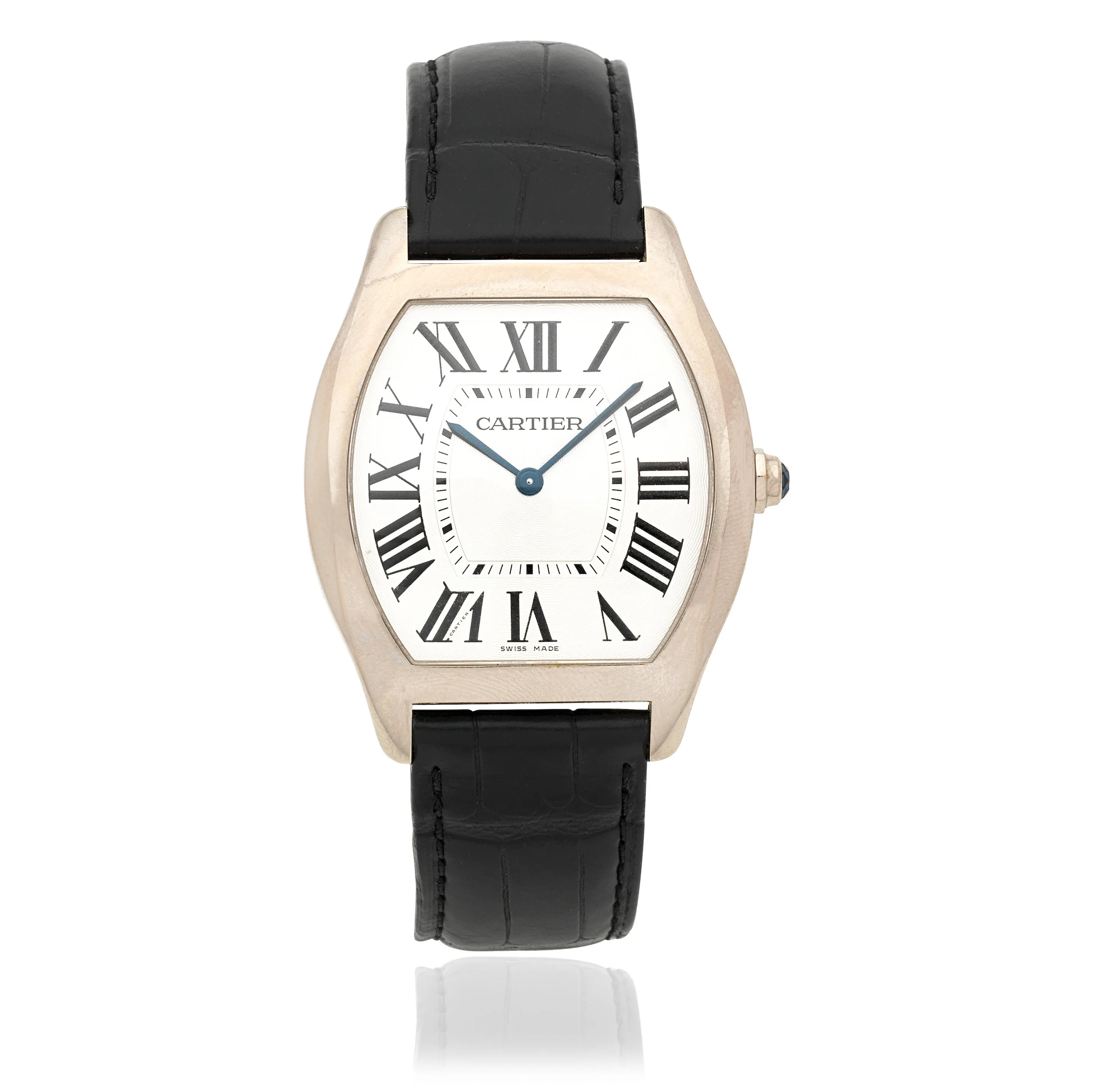 Cartier Tortue 3798 39mm White gold Guilloché