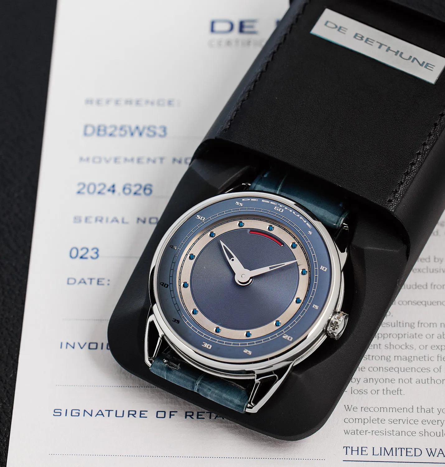 De Bethune DB25WS3 44mm White gold Blue 1