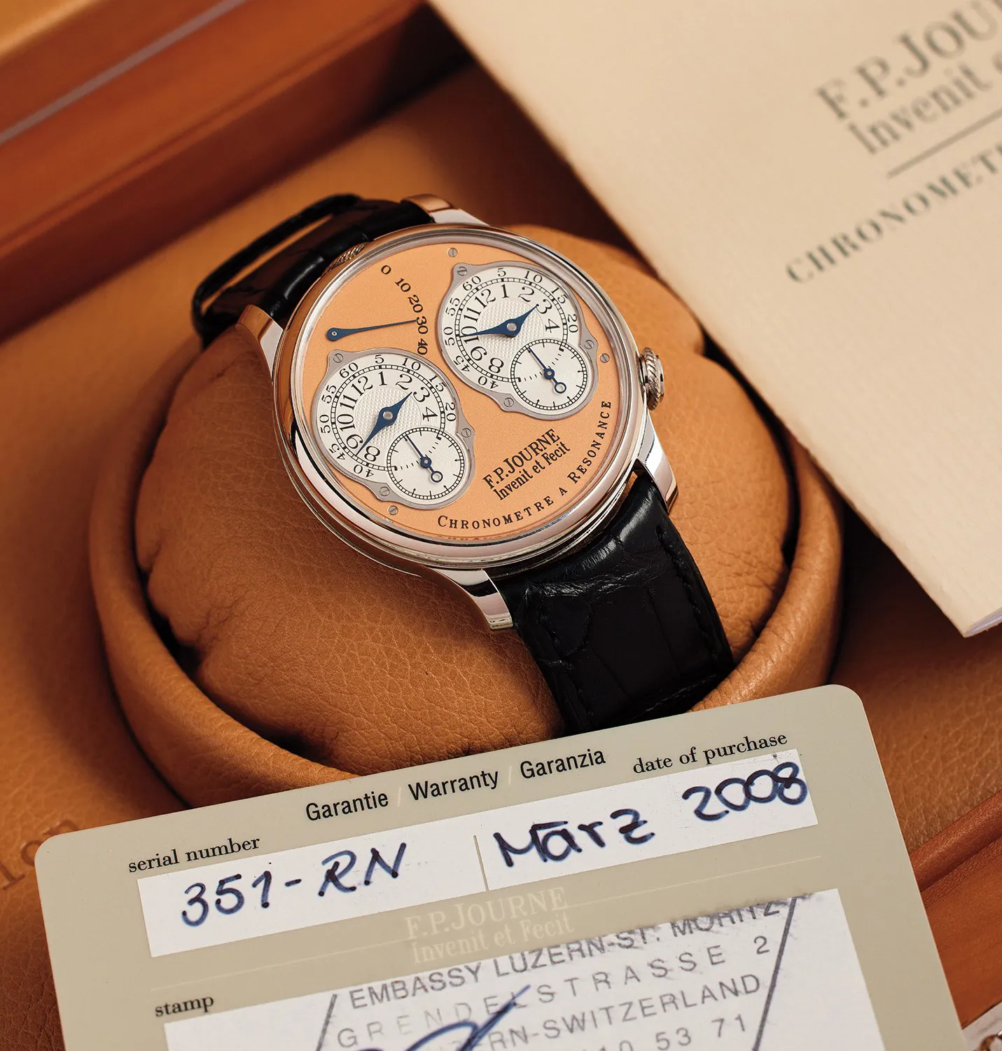 F.P. Journe Chronomètre à Résonance 38mm Platinum Rose gold 1