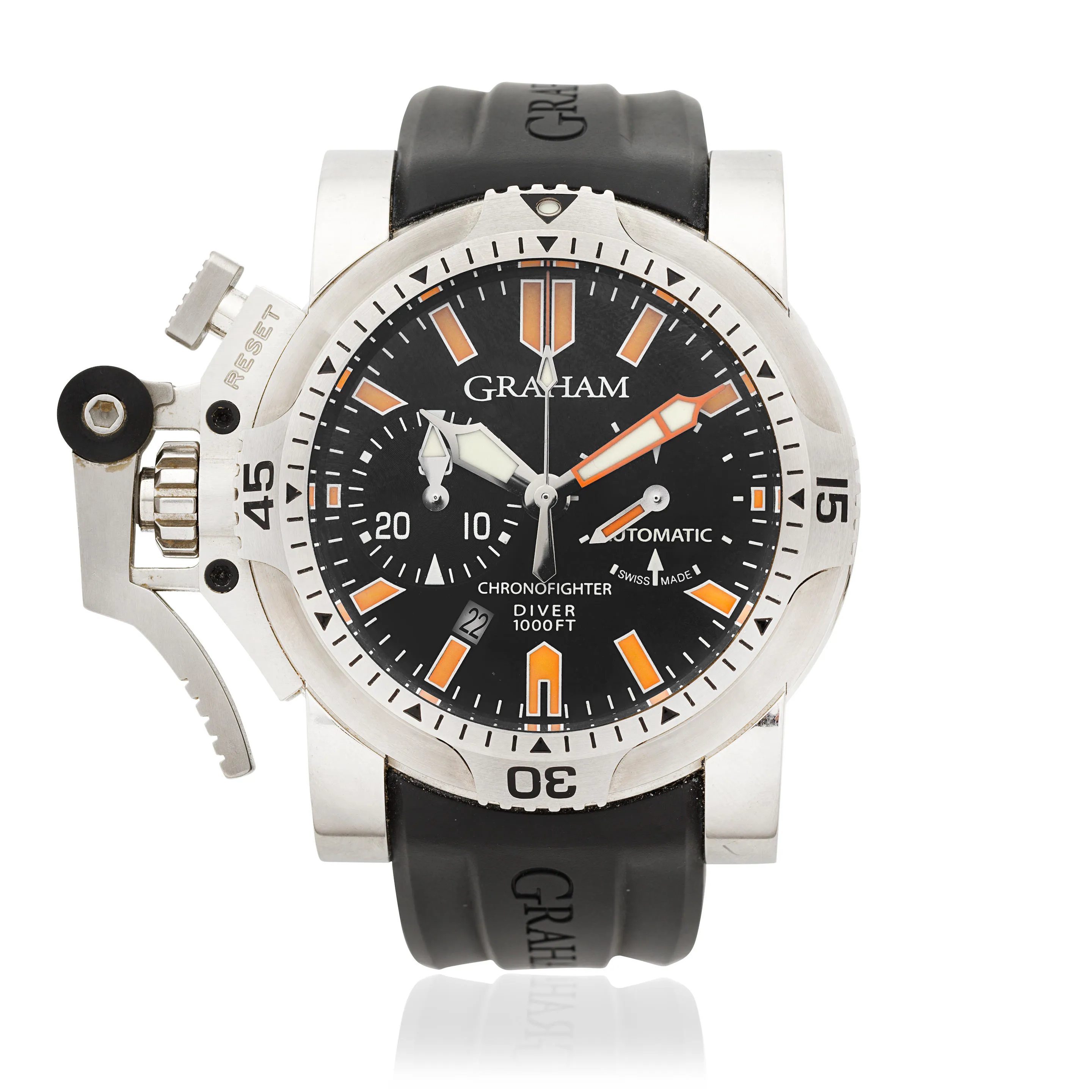 Graham Chronofighter 47mm Stainless steel Black