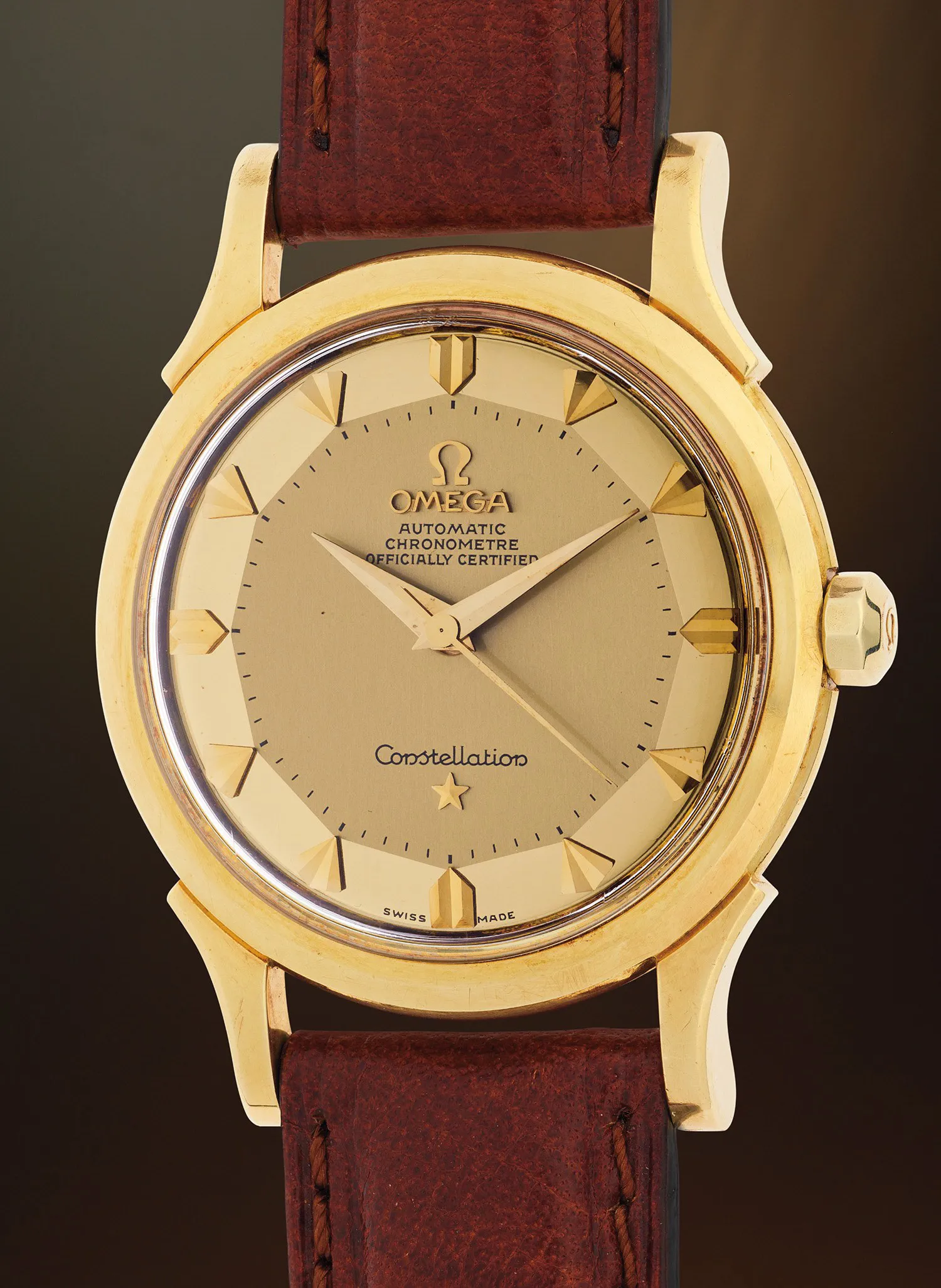 Omega Constellation 2582/2583 35mm Yellow gold Champagne