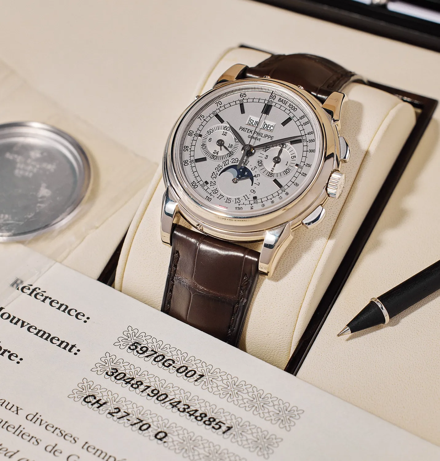 Patek Philippe Perpetual Calendar Chronograph 5970G-001 40mm White gold Silver 2