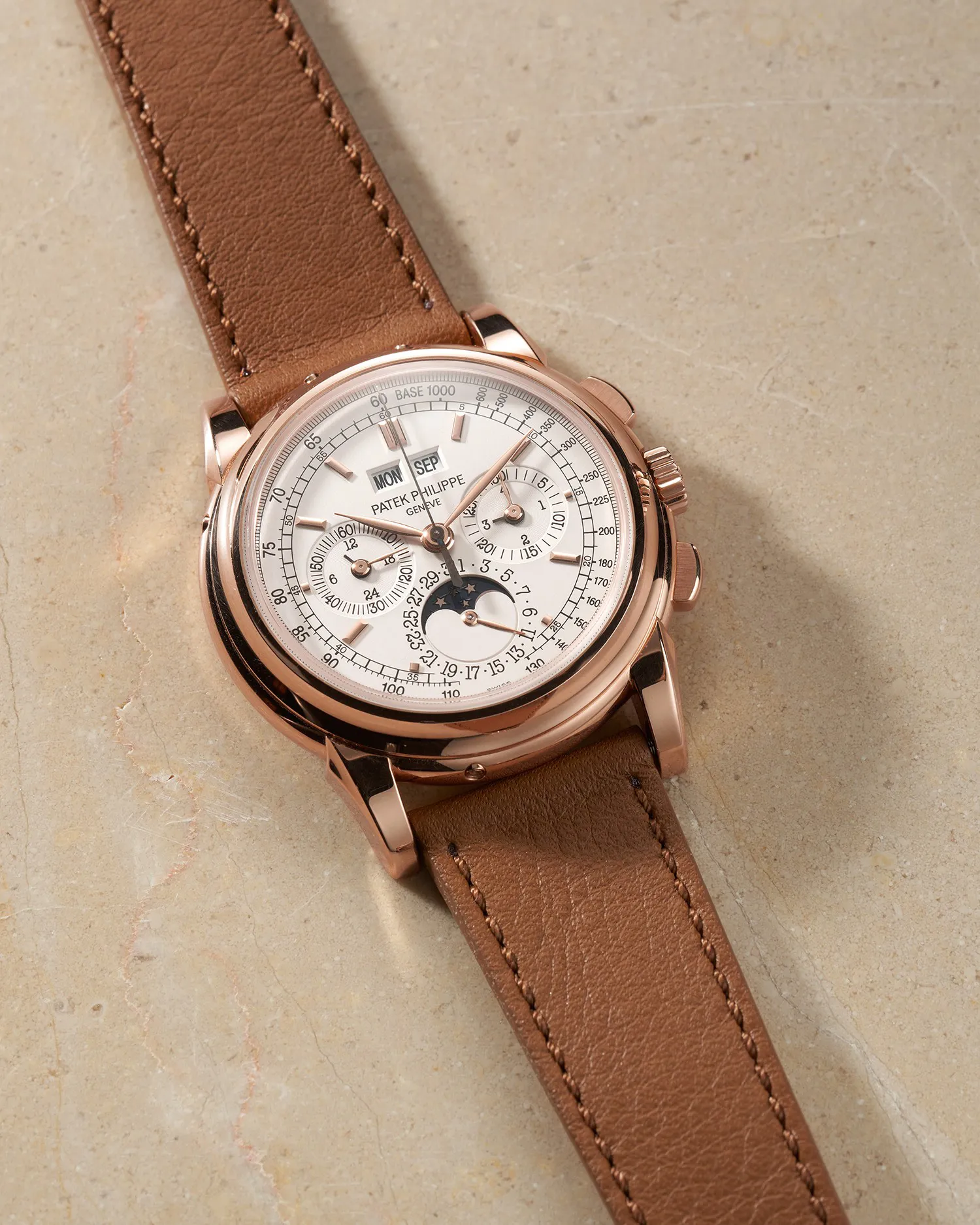 Patek Philippe Perpetual Calendar Chronograph 5970R-001 40mm Rose gold Silver 4