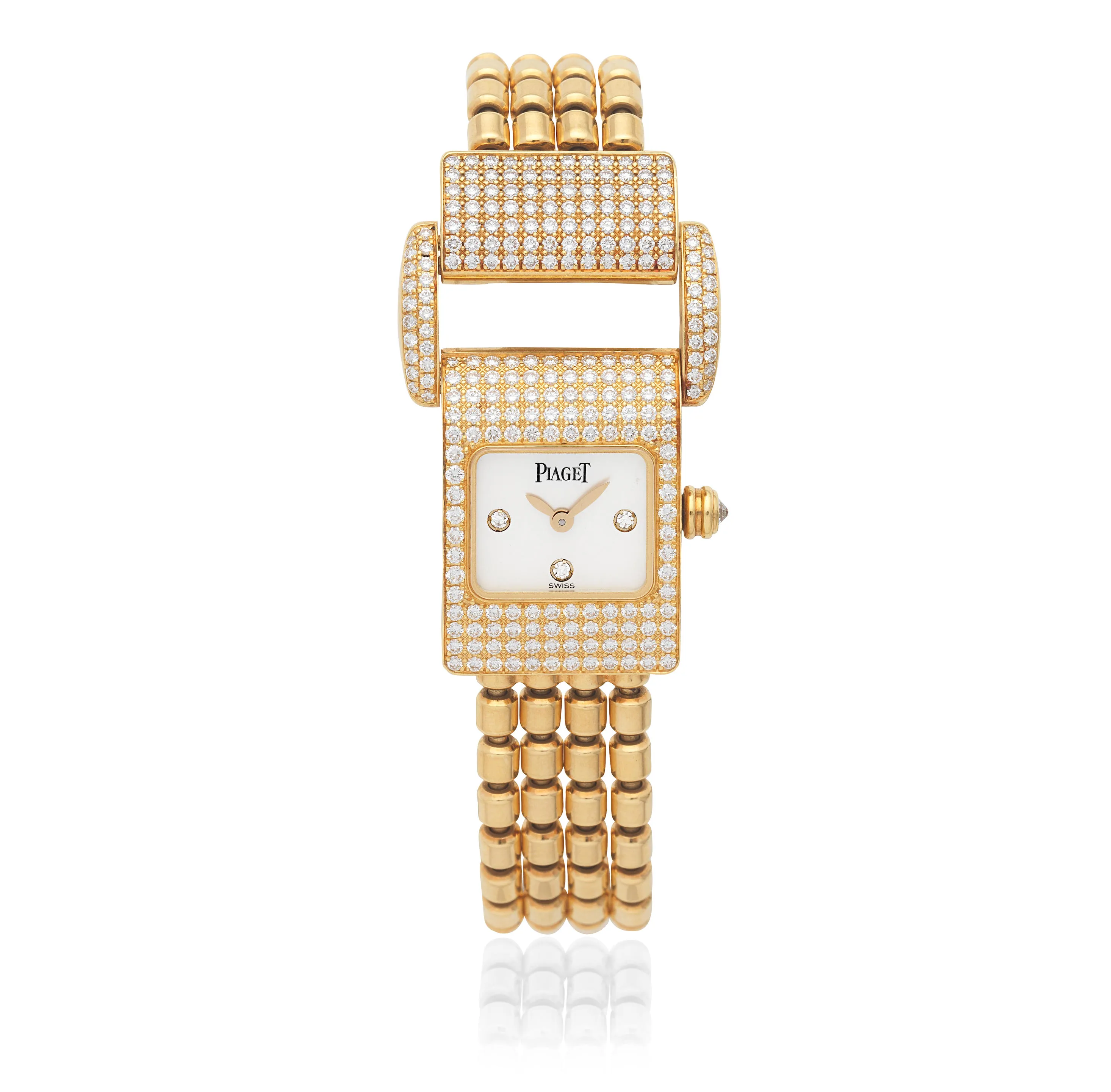 Piaget Protocole 5225 17mm Yellow gold and Diamond Mother-of-pearl