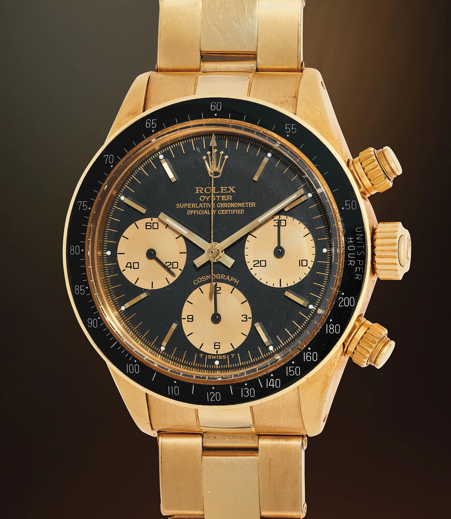 Rolex Daytona 6263 37mm Yellow gold Black