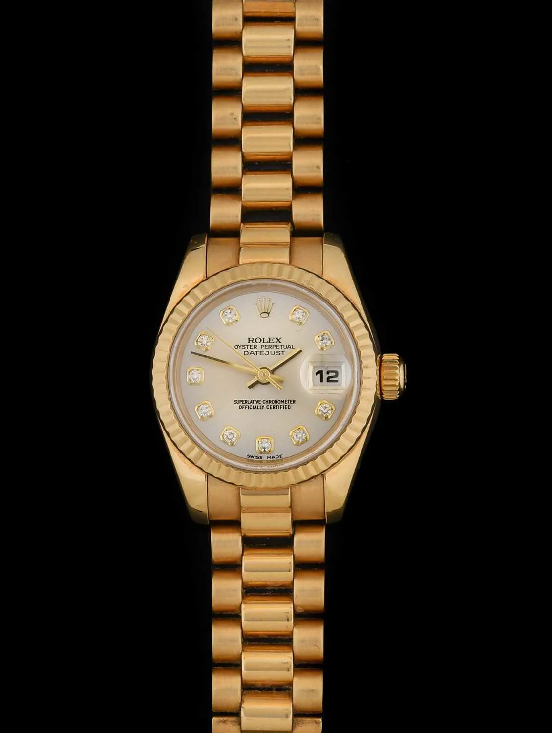 Rolex Lady-Datejust 179178 26mm Yellow gold Silver