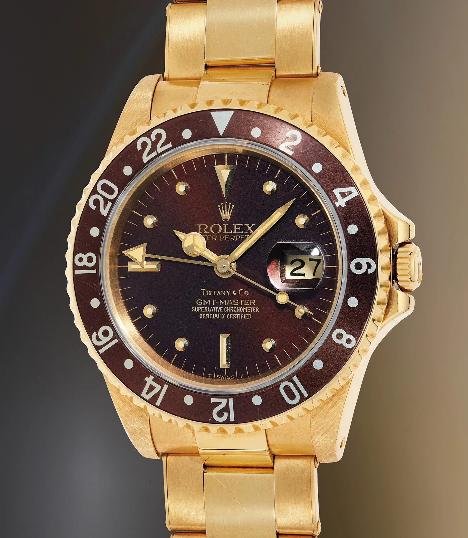 Rolex GMT-Master 16758 40mm Yellow gold Brown