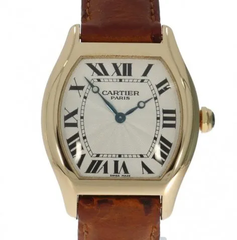 Cartier Tortue 2496C 34mm Yellow gold Silver