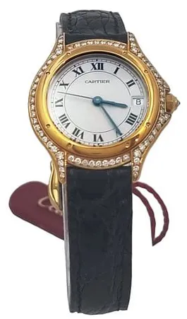 Cartier Tank Française 887907 26mm Yellow gold White