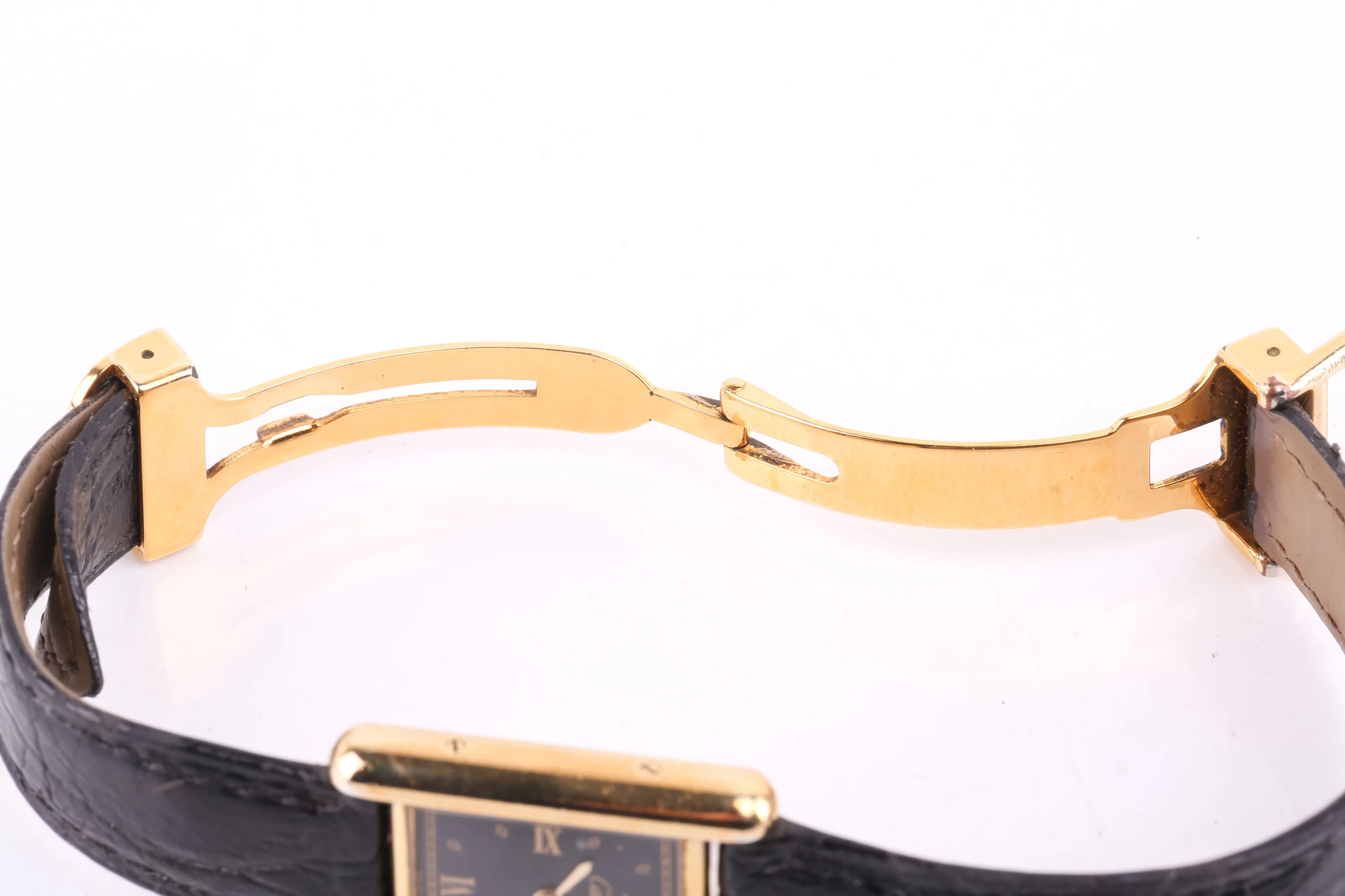 Cartier Vermeil 557051 21mm Silver and gold-plated Black 1