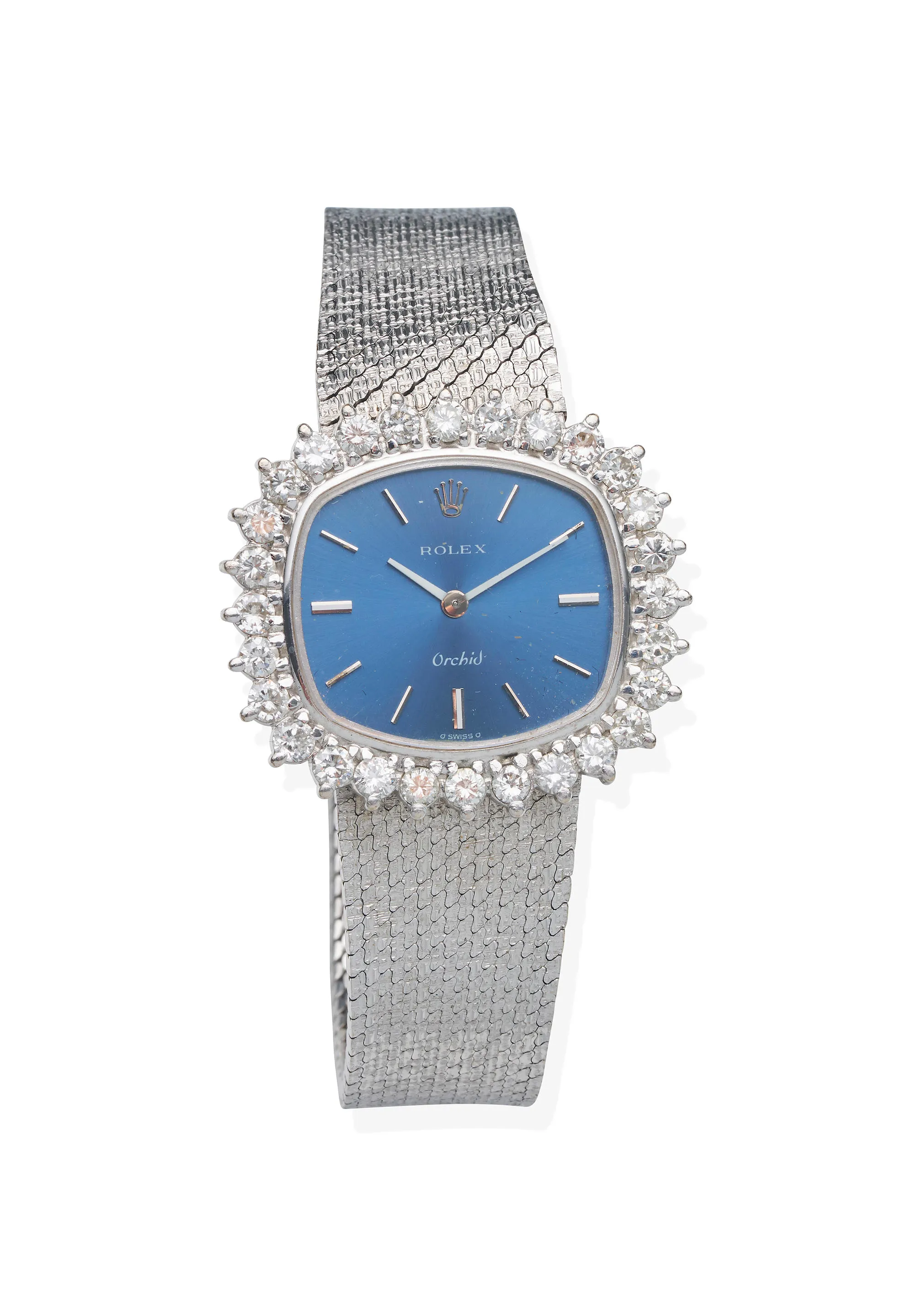 Rolex Orchid 17mm White gold and Diamond Blue