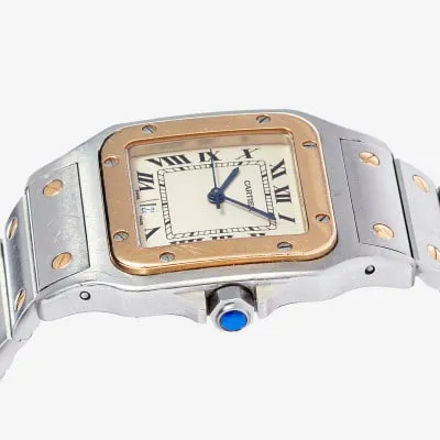 Cartier Santos 1566 29mm Yellow gold and Stainless steel Silver 1