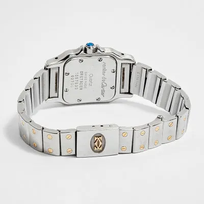 Cartier Santos 1057930 24mm Yellow gold and Stainless steel Silver 2