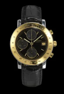 Universal Genève Compax Yellow gold and Stainless steel Black