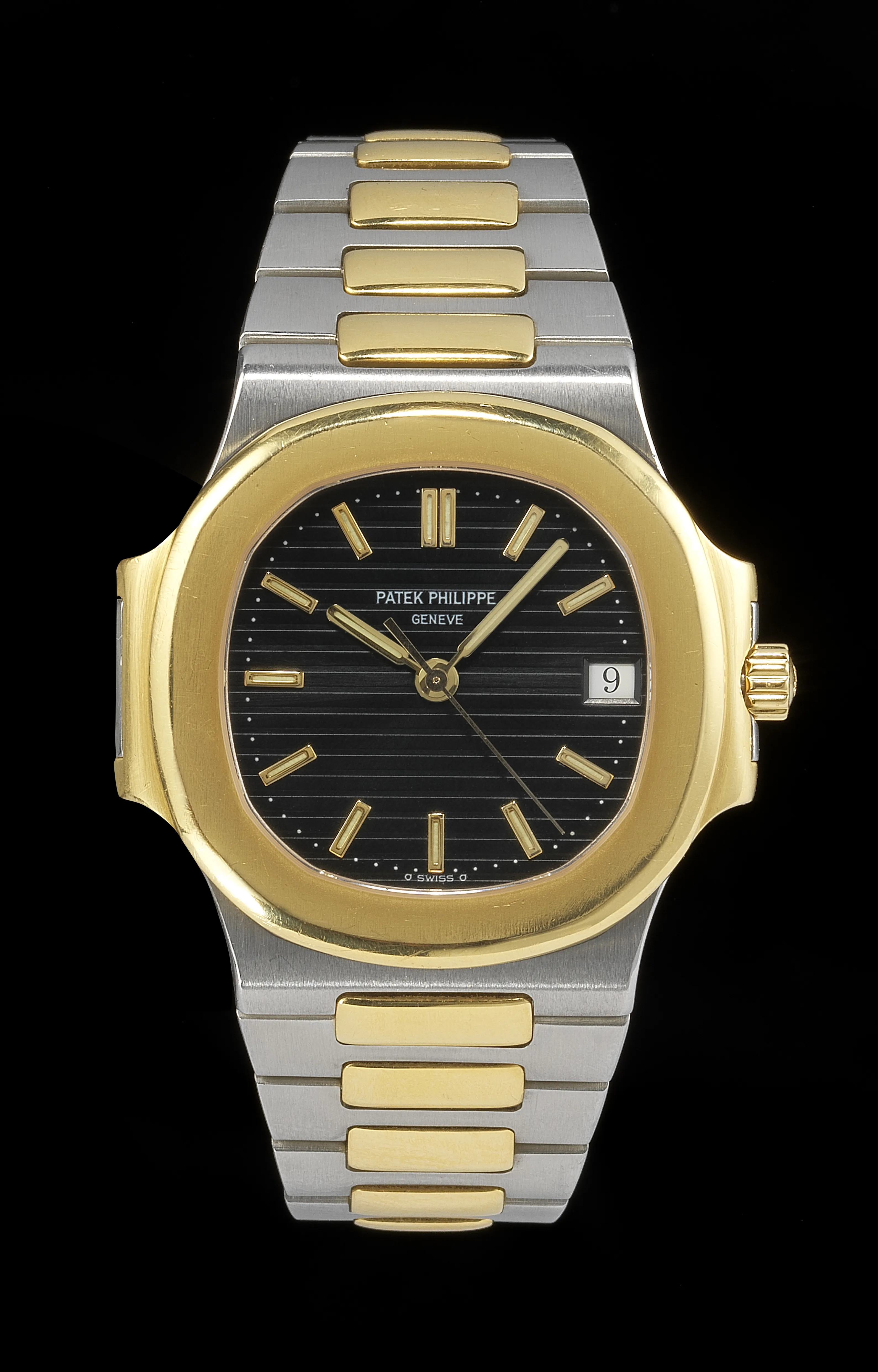 Patek Philippe Nautilus 3800/1JA 37mm Yellow gold and Stainless steel Black