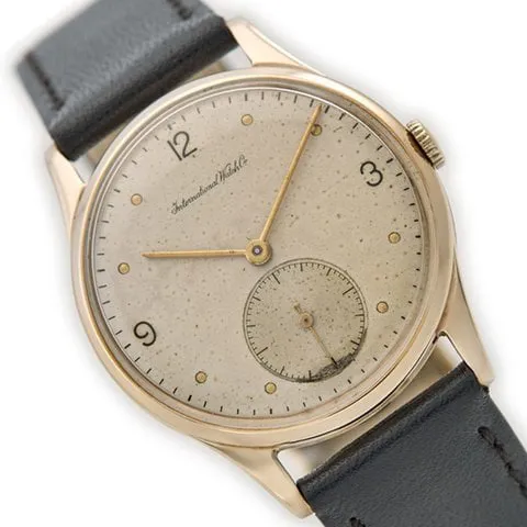 IWC 34mm Yellow gold Silver