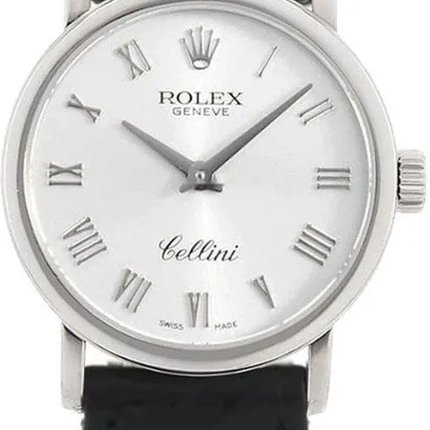 Rolex Cellini 6110 26mm White gold Silver