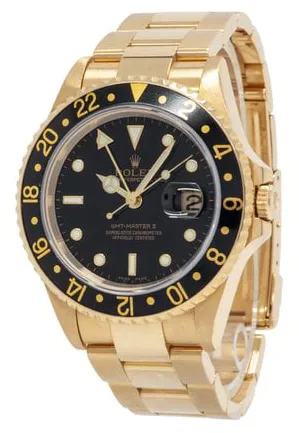 Rolex GMT-Master II 16718 40mm Yellow gold Black