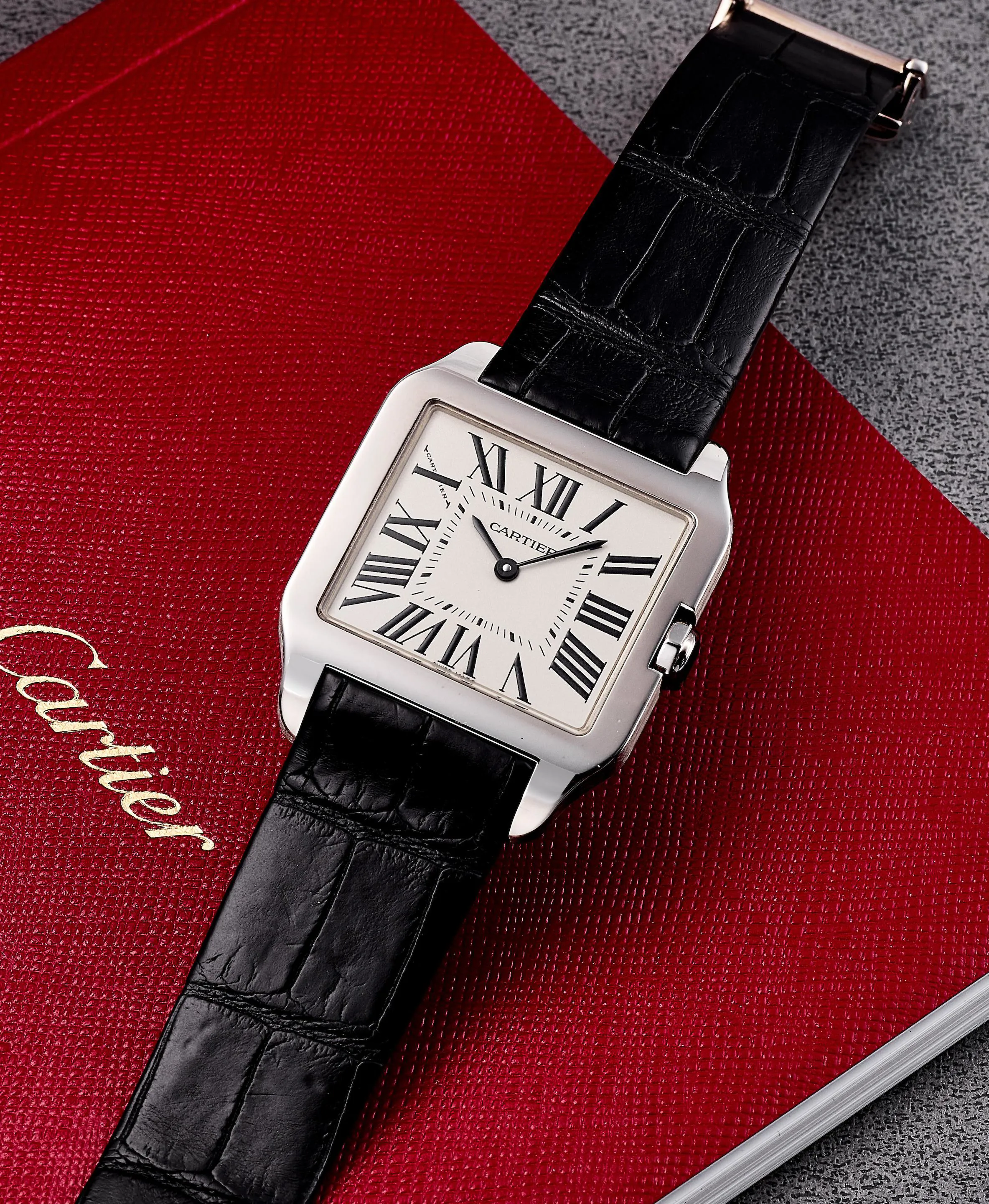 Cartier Santos W2009451 30mm White gold White