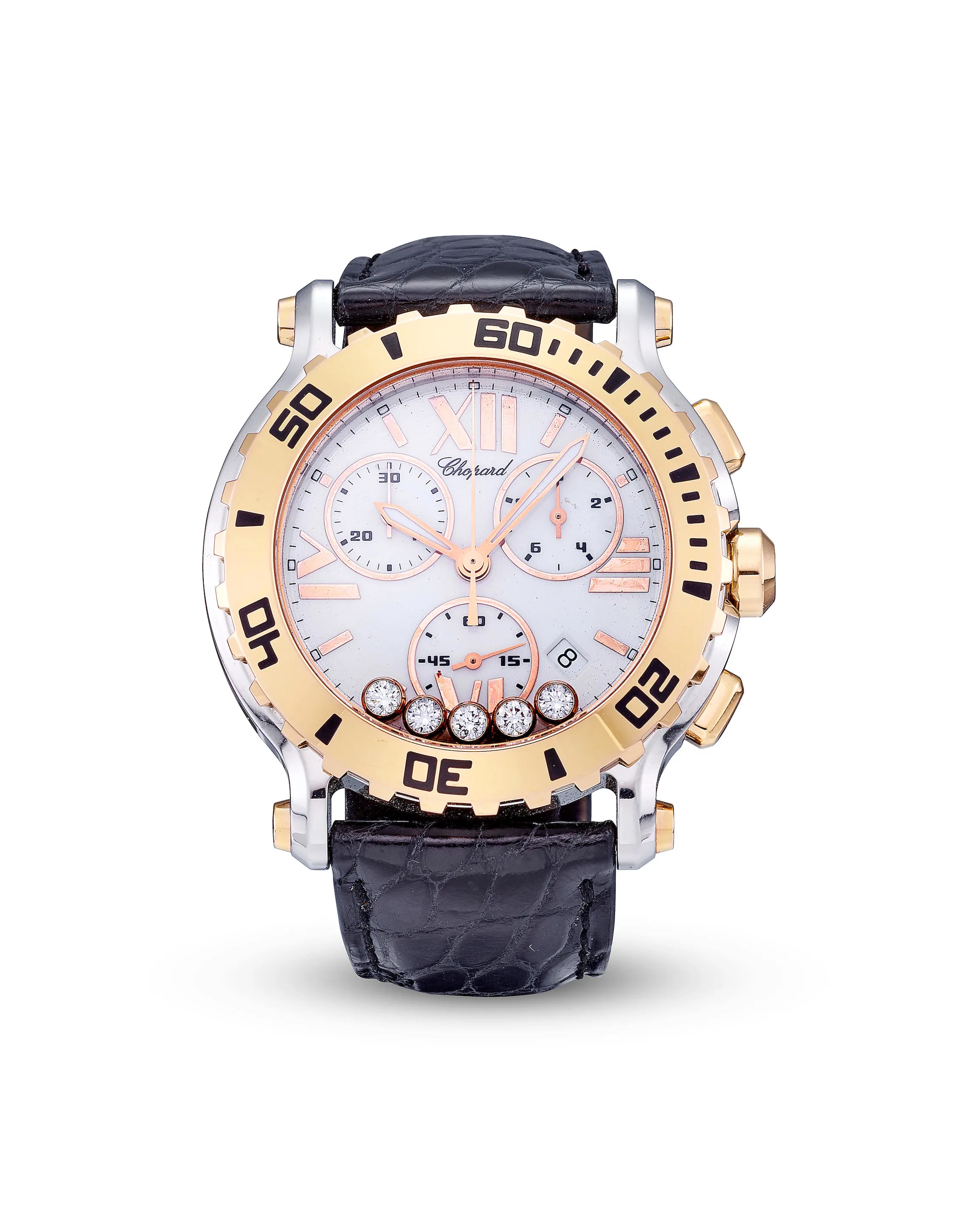 Chopard Happy Sport 288499-6001 42mm Rose gold and stainless steel White 1