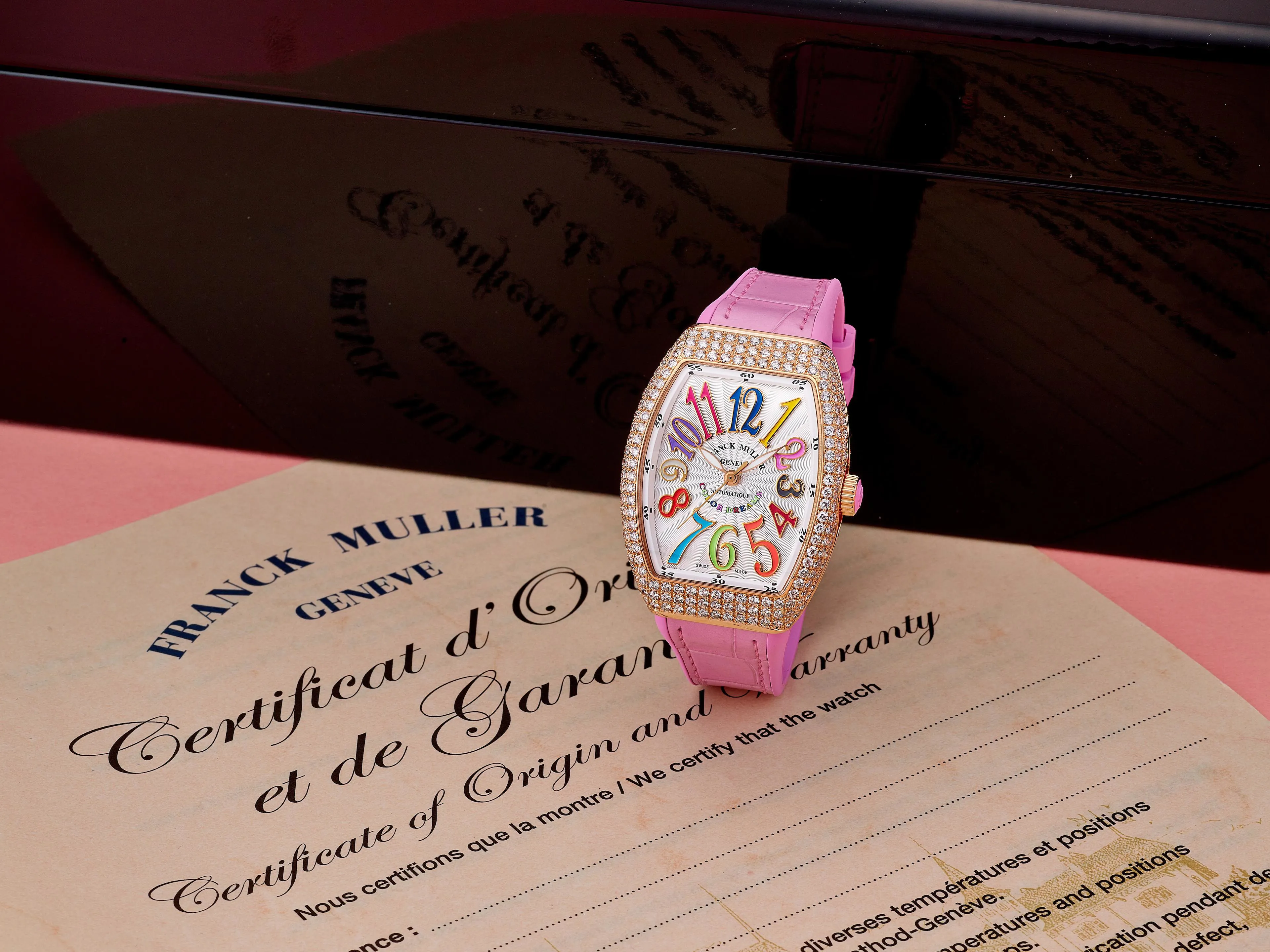 Franck Muller Color Dreams V35 SC AT FO D 34mm Rose gold Guilloché 4