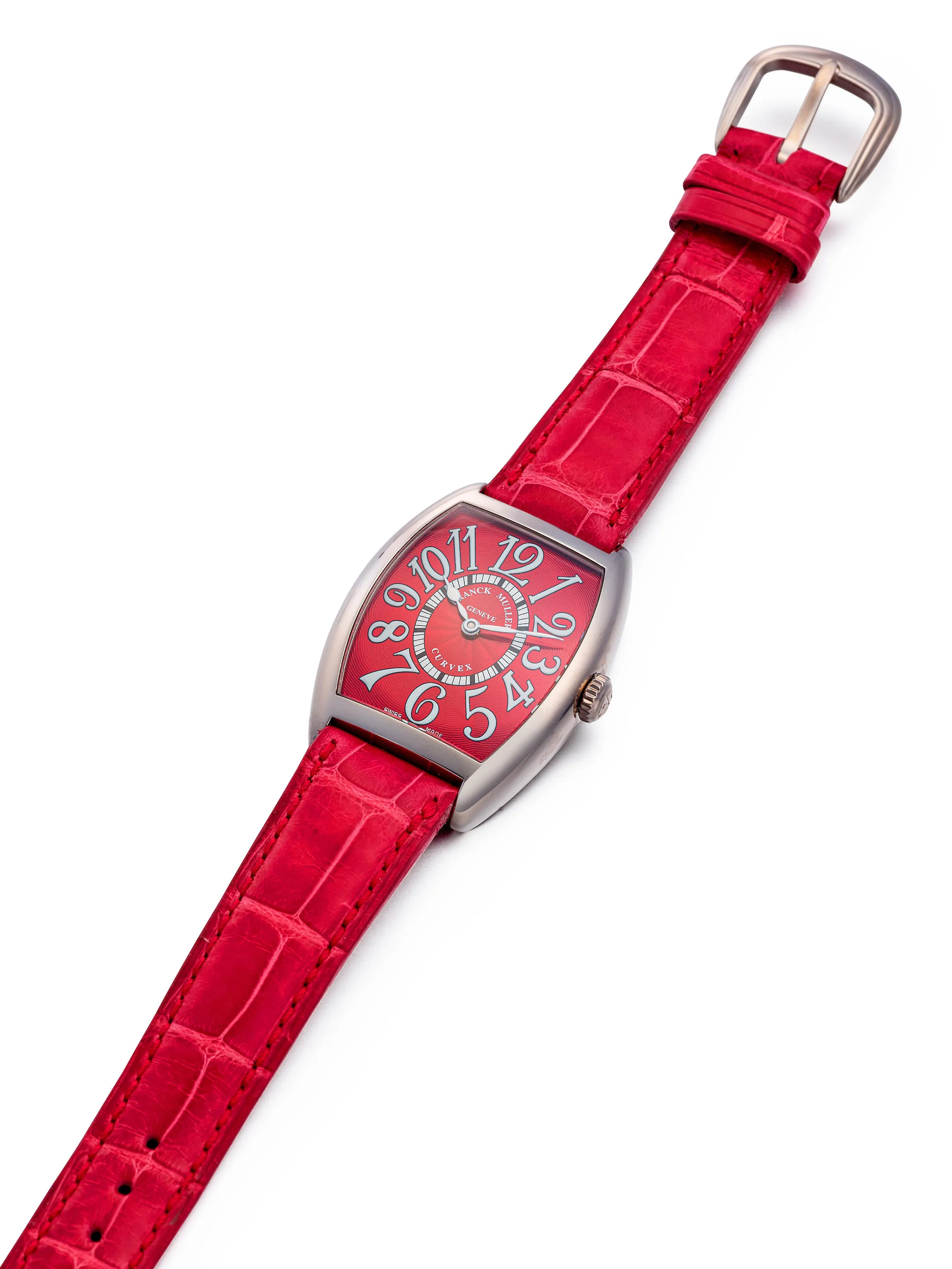 Franck Muller Curvex 7502.QZ.WG 29mm White gold Red 1