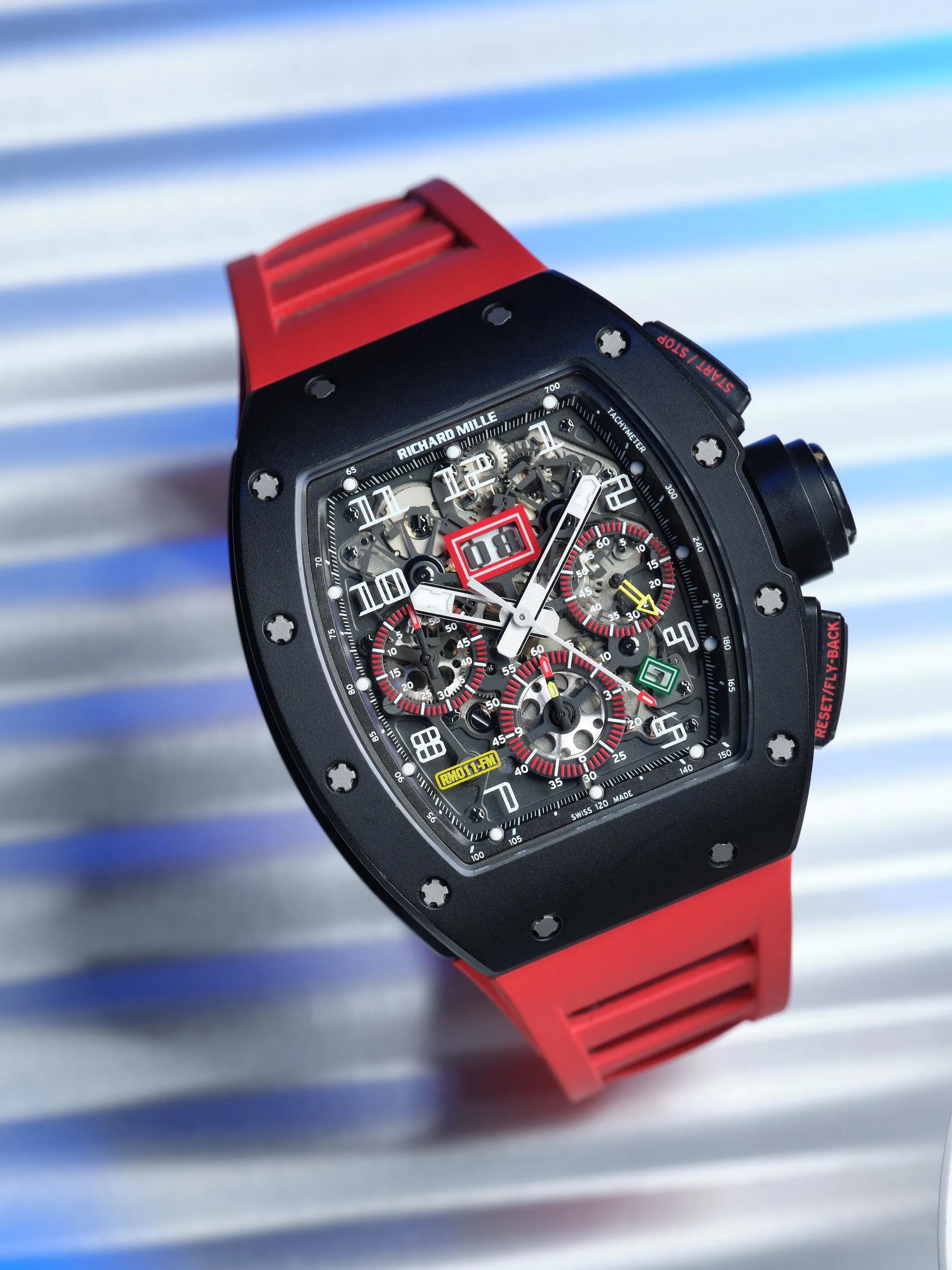 Richard Mille RM011 Felipe Massa RM011 AM CA 42mm Carbon fiber Skeletonized