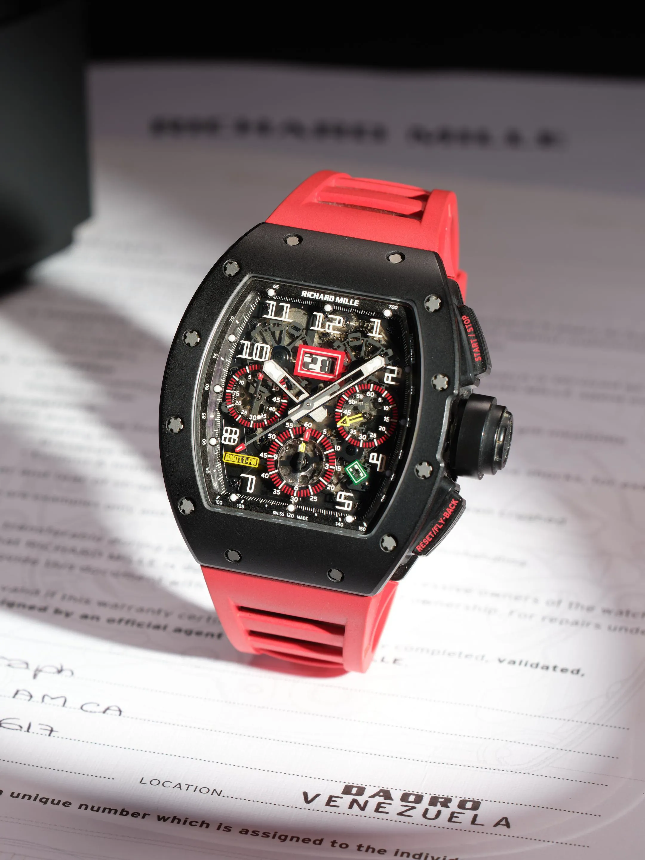 Richard Mille RM011 Felipe Massa RM011 AM CA 42mm Carbon fiber Skeletonized 7