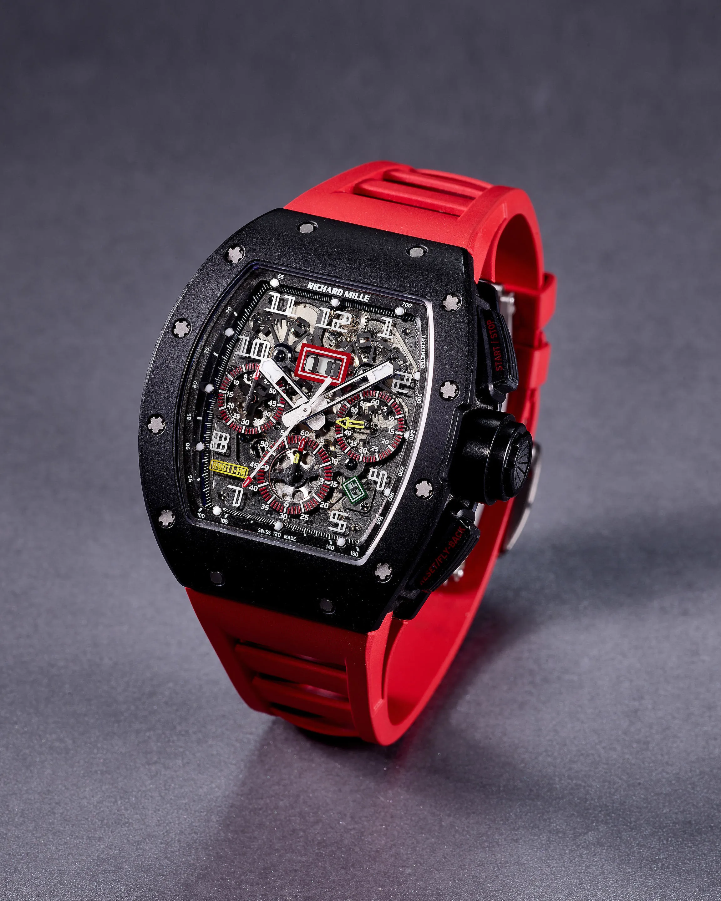 Richard Mille RM011 Felipe Massa RM011 AM CA 42mm Carbon fiber Skeletonized 5