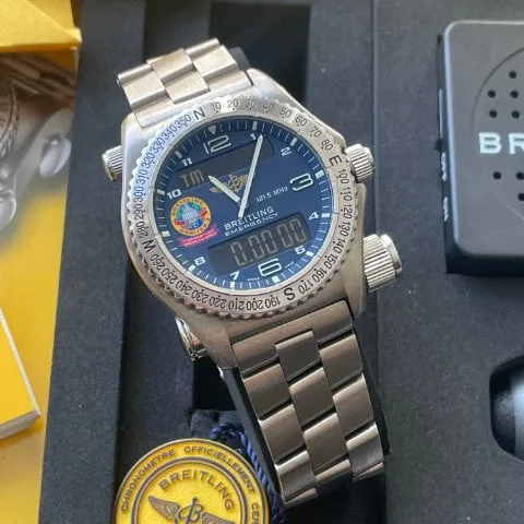 Breitling Emergency E56321 43mm Titanium Blue