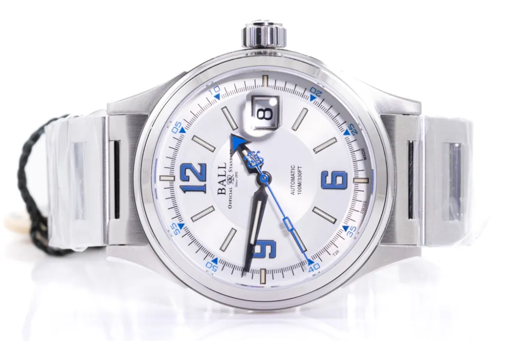 Ball Fireman Racer NM2088C-S2J-WHBE 40mm Stainless steel White