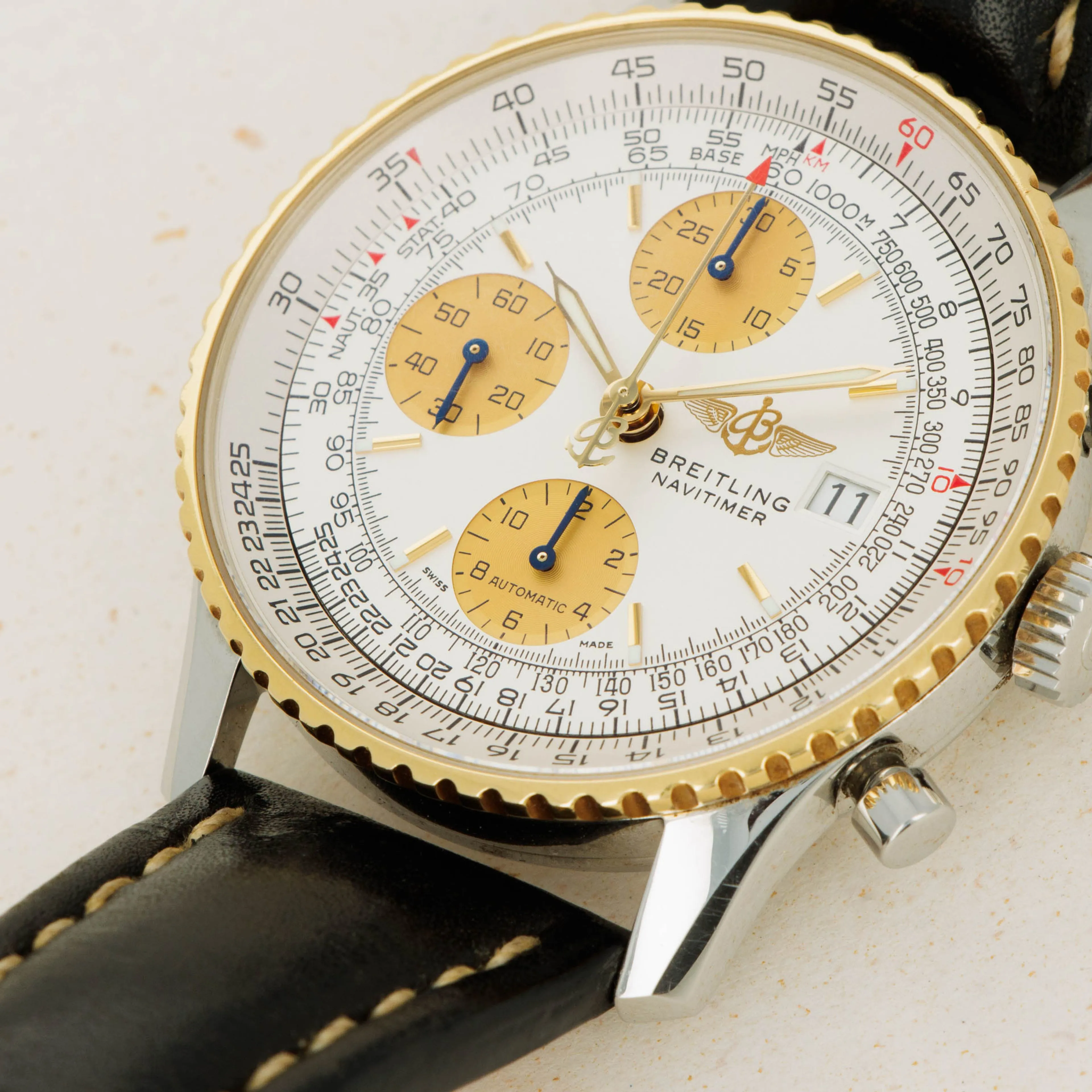 Breitling Navitimer D13022 41mm Yellow gold and Stainless steel Silver 2