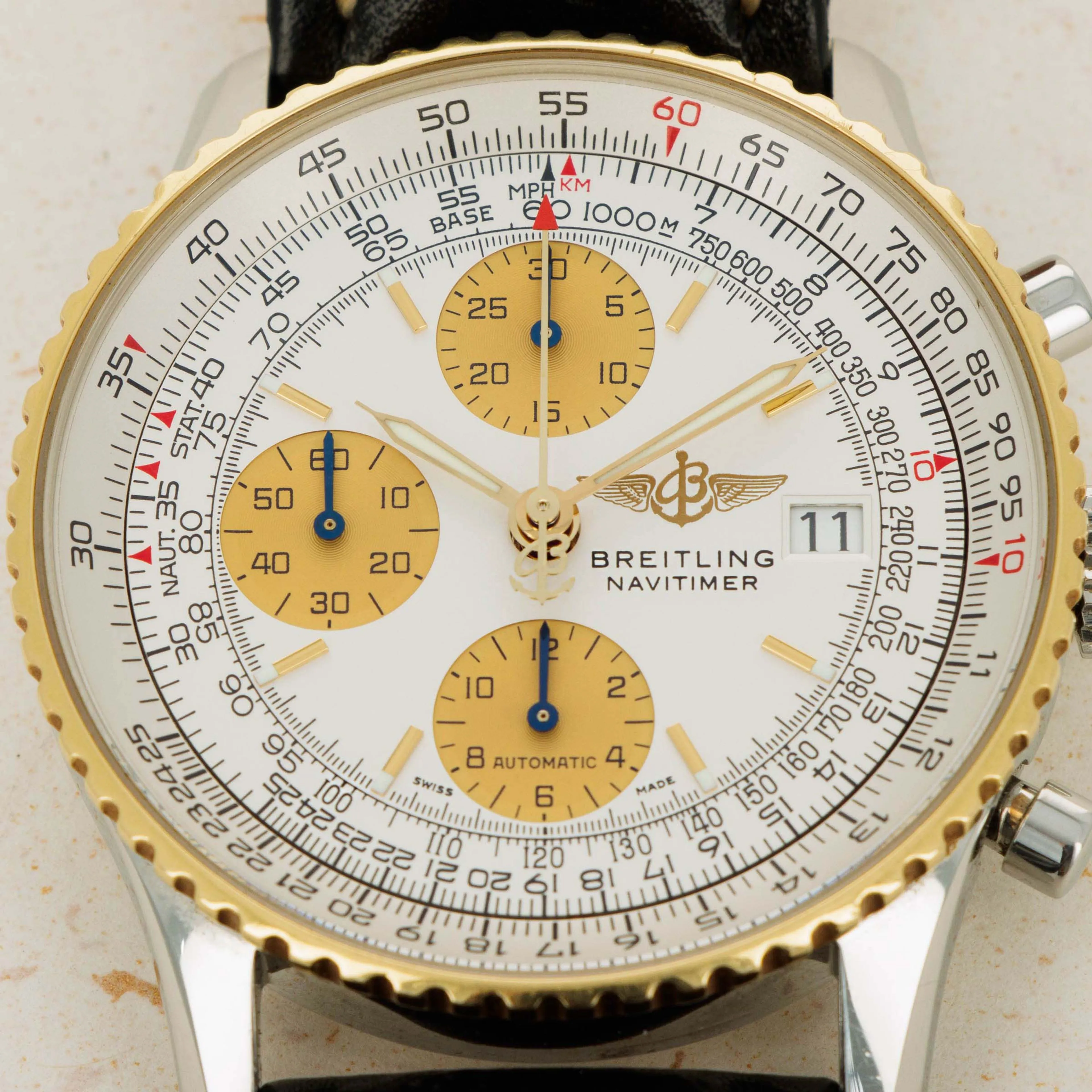 Breitling Navitimer D13022 41mm Yellow gold and Stainless steel Silver 10