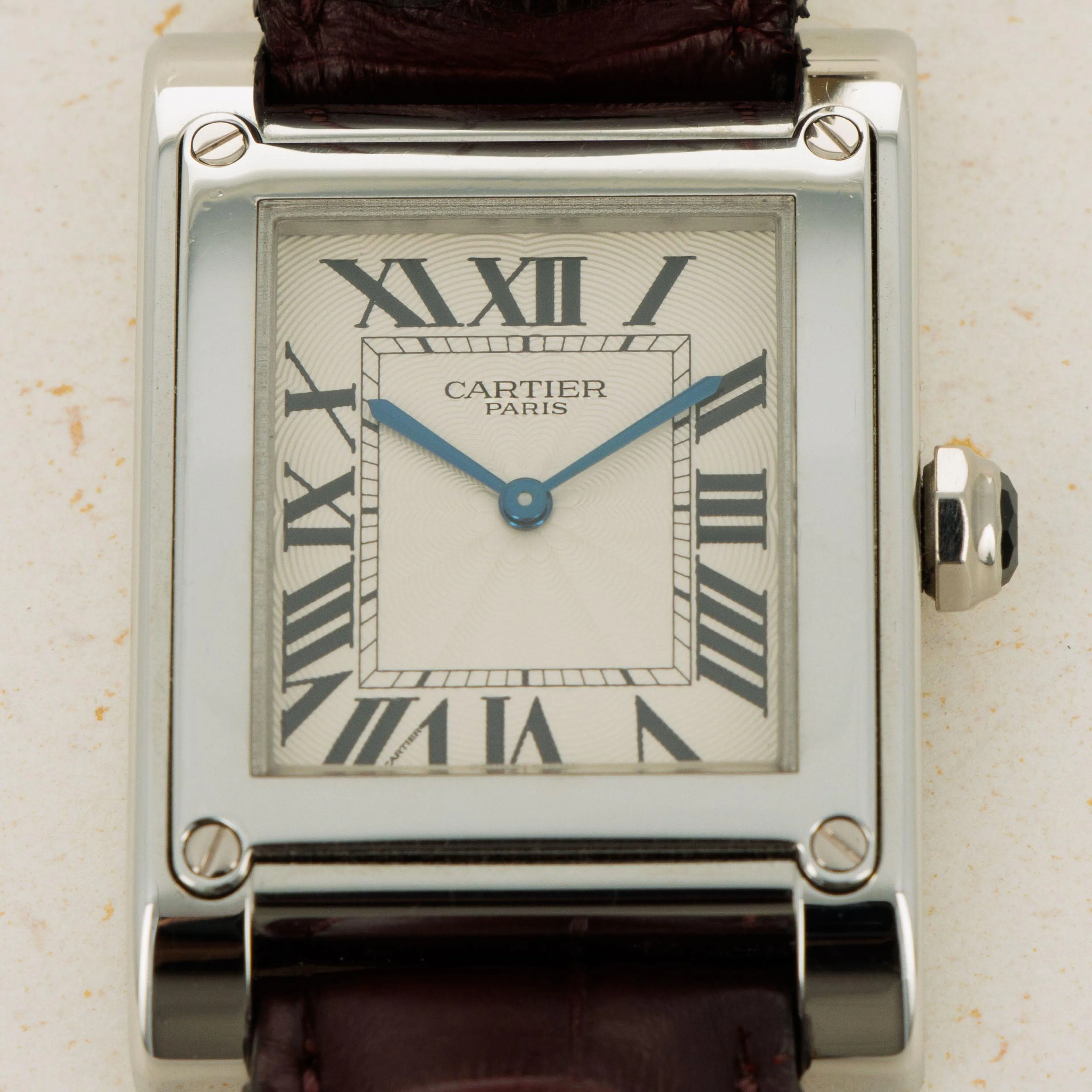 Cartier Tank 2485 D 27mm Platinum Silver 10