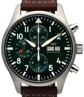 IWC Pilot IW377726 Stainless steel Green