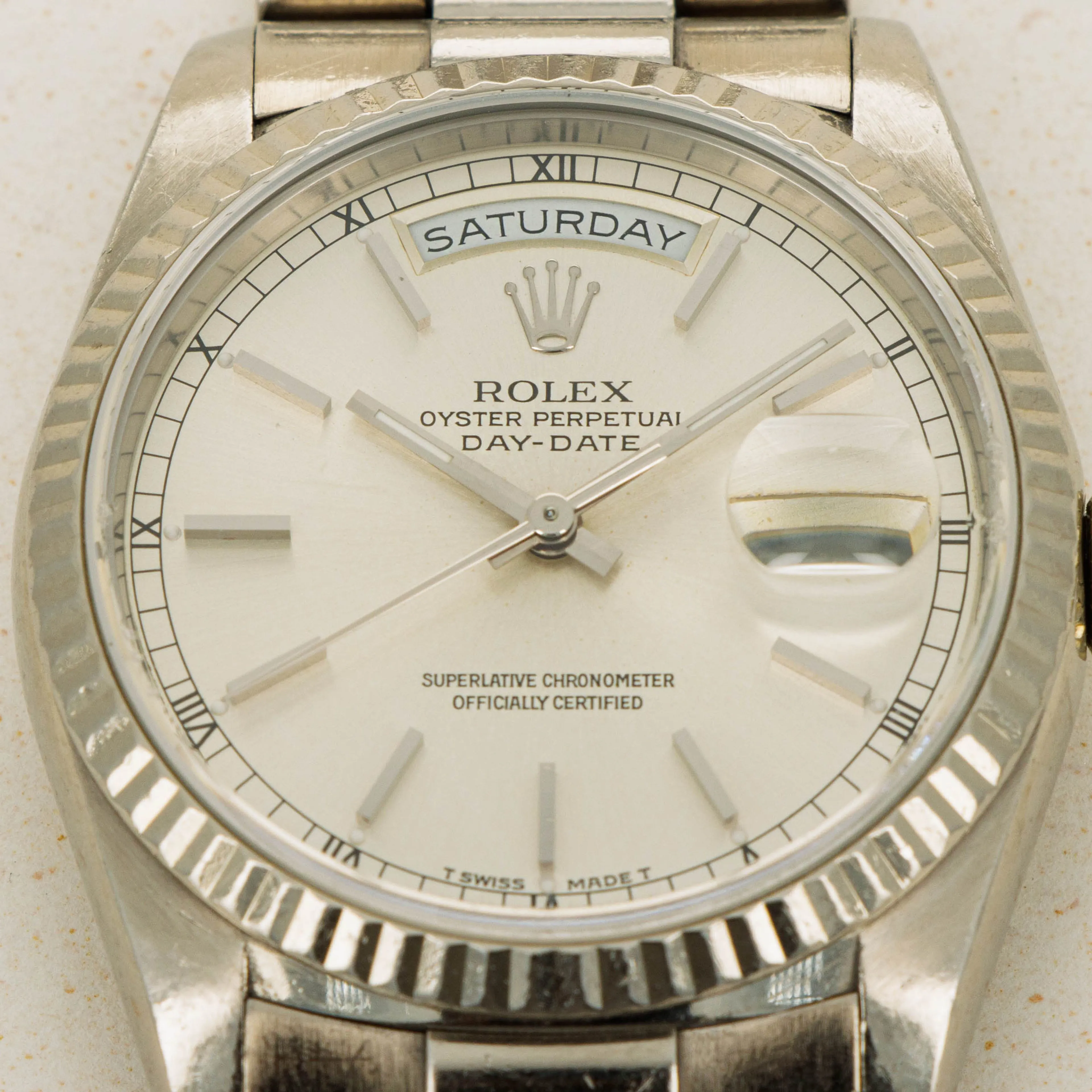 Rolex Day-Date 36 18239 36mm White gold Silver 10