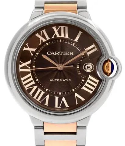 Cartier Ballon Bleu W6920032 42mm Stainless steel Brown