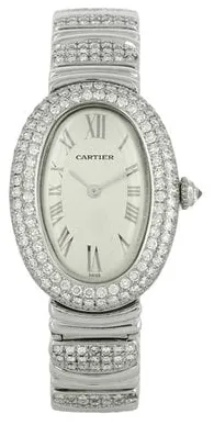 Cartier Mini Baignoire HPI00327 White gold Silver