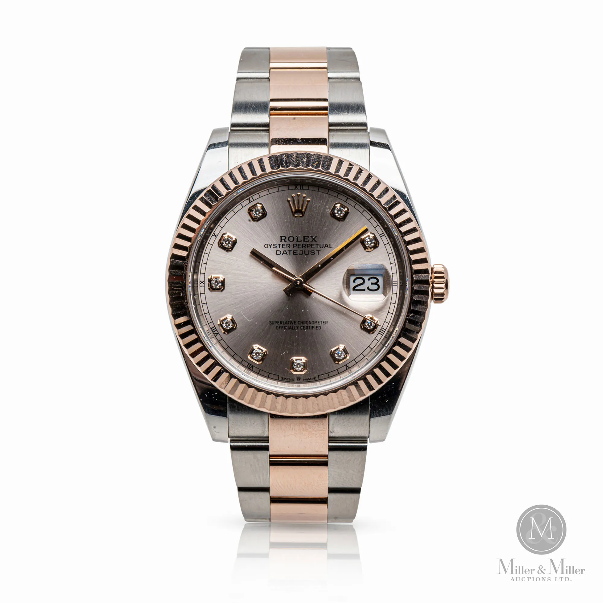 Rolex Datejust 41 126331 41mm Rose gold and Stainless steel Silver