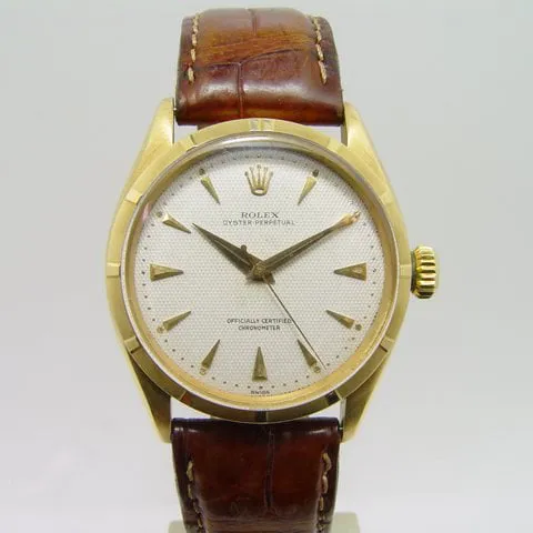 Rolex Oyster Perpetual 34 6285 34mm Yellow gold White