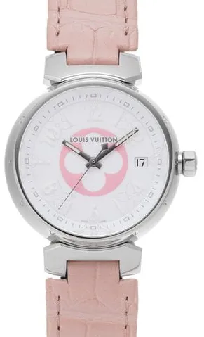 Louis Vuitton QA008 34mm Stainless steel White