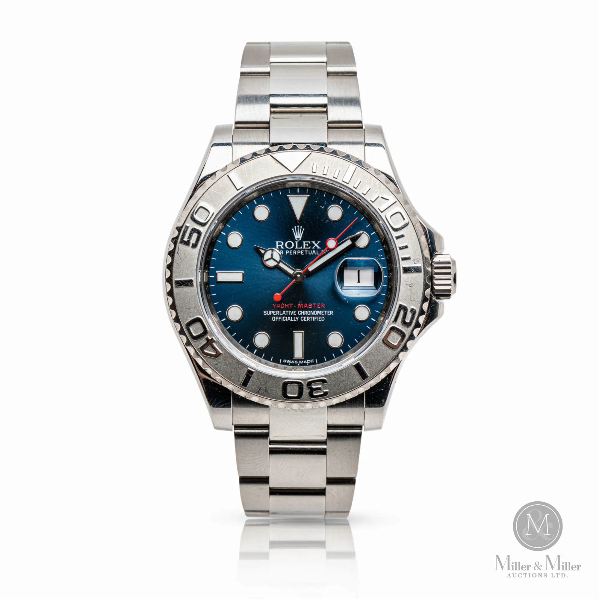 Rolex Yacht-Master 116622 40mm Platinum and Stainless steel Blue