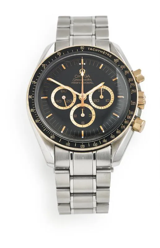 Omega Speedmaster Apollo 15 3366.51.00 42mm Yellow gold and stainless steel Black