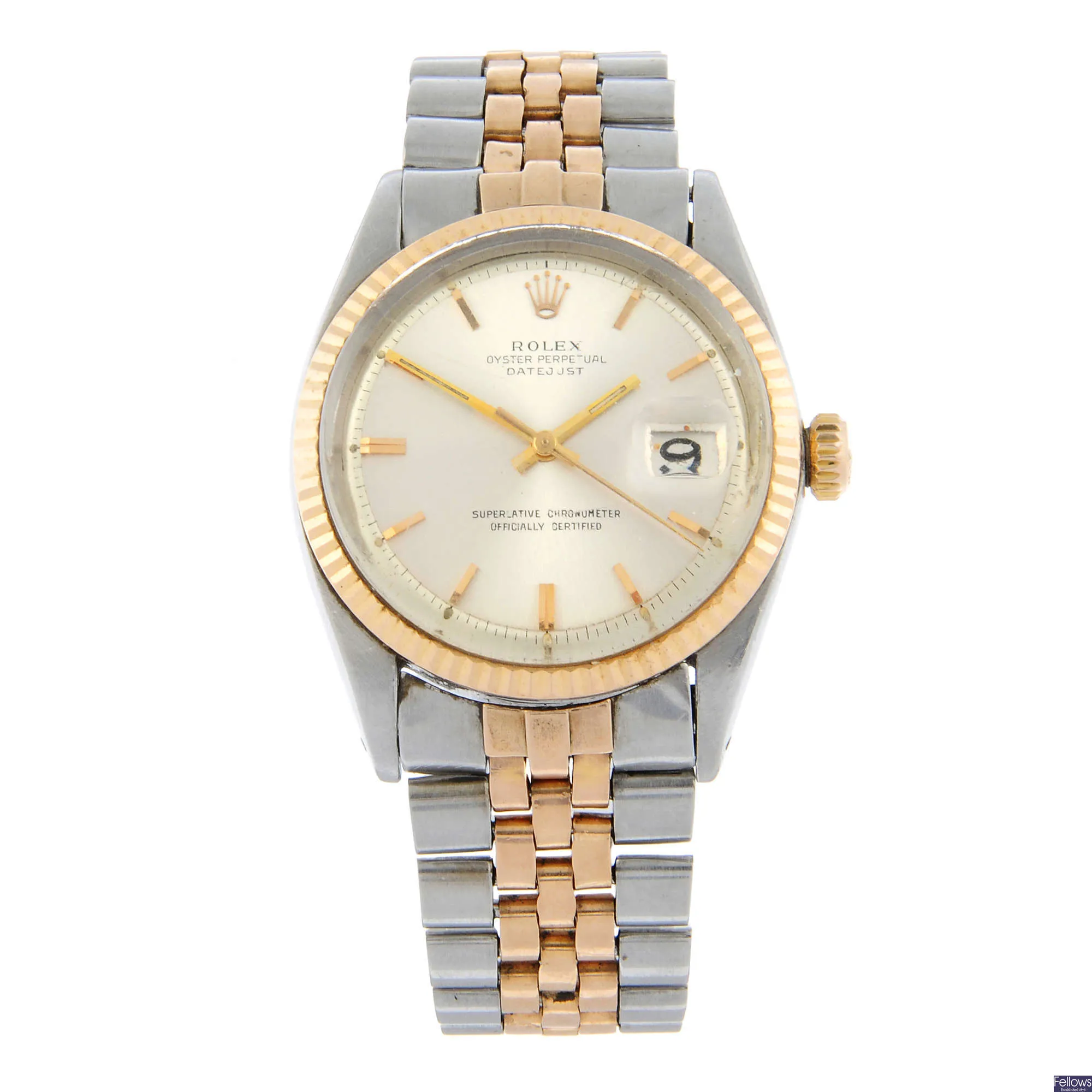 Rolex Datejust 36 1601 36mm Yellow gold and stainless steel Silver