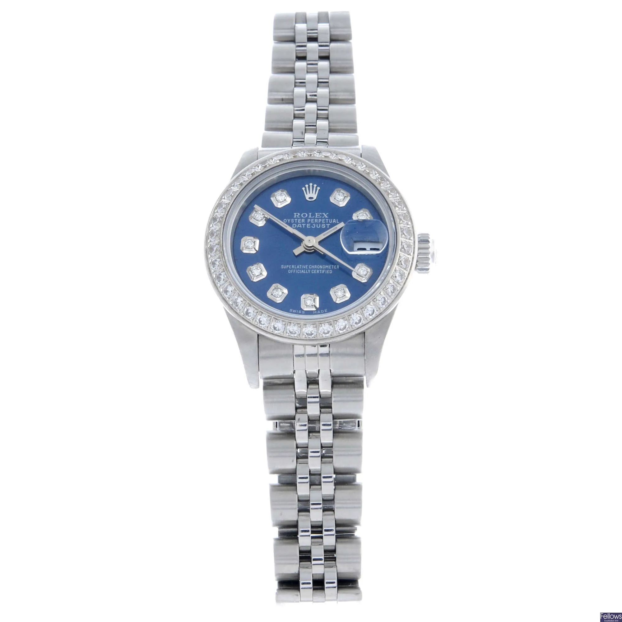 Rolex Oyster Perpetual Date 79190 26mm Stainless steel Blue