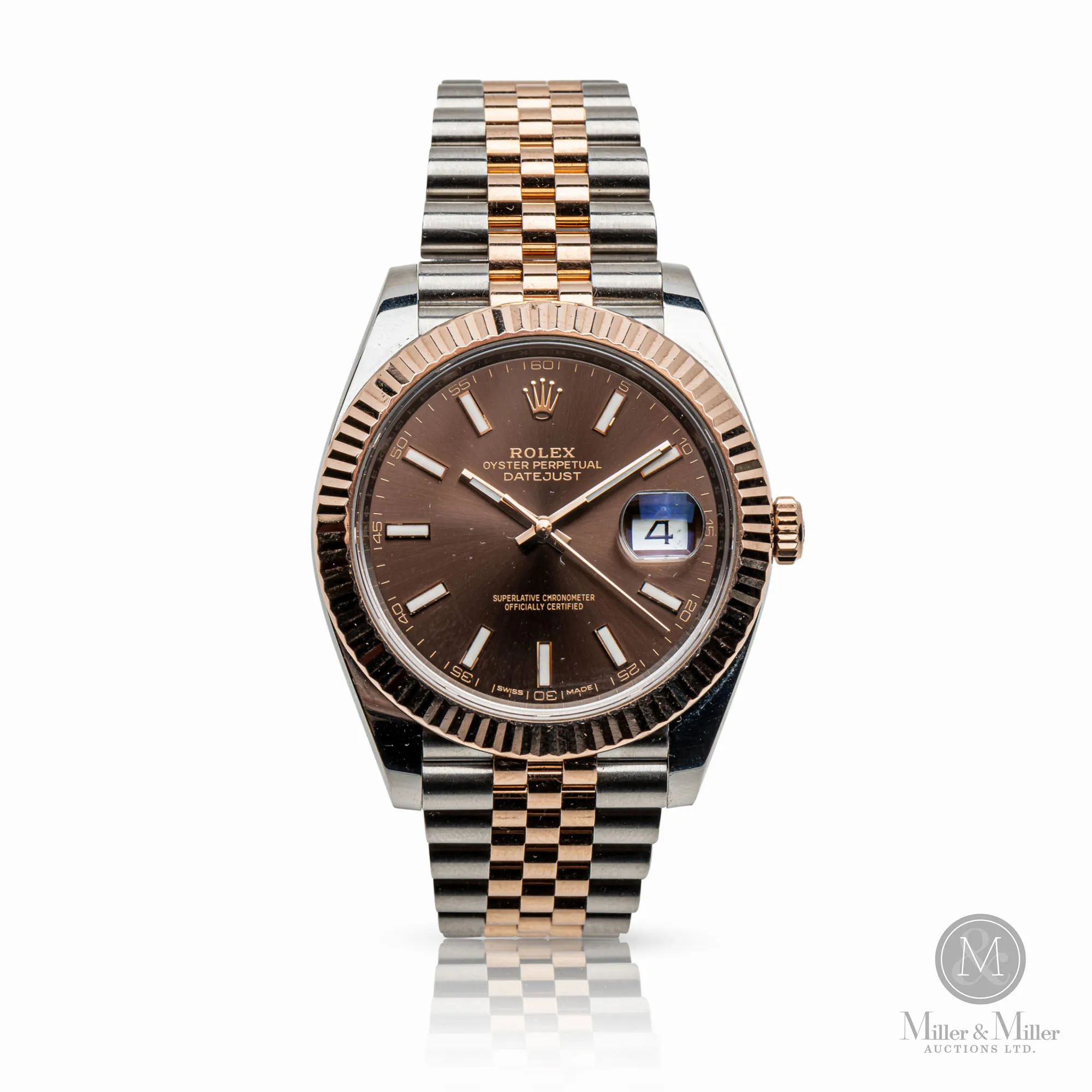 Rolex Datejust 41 126331 41mm Rose gold and Stainless steel Brown